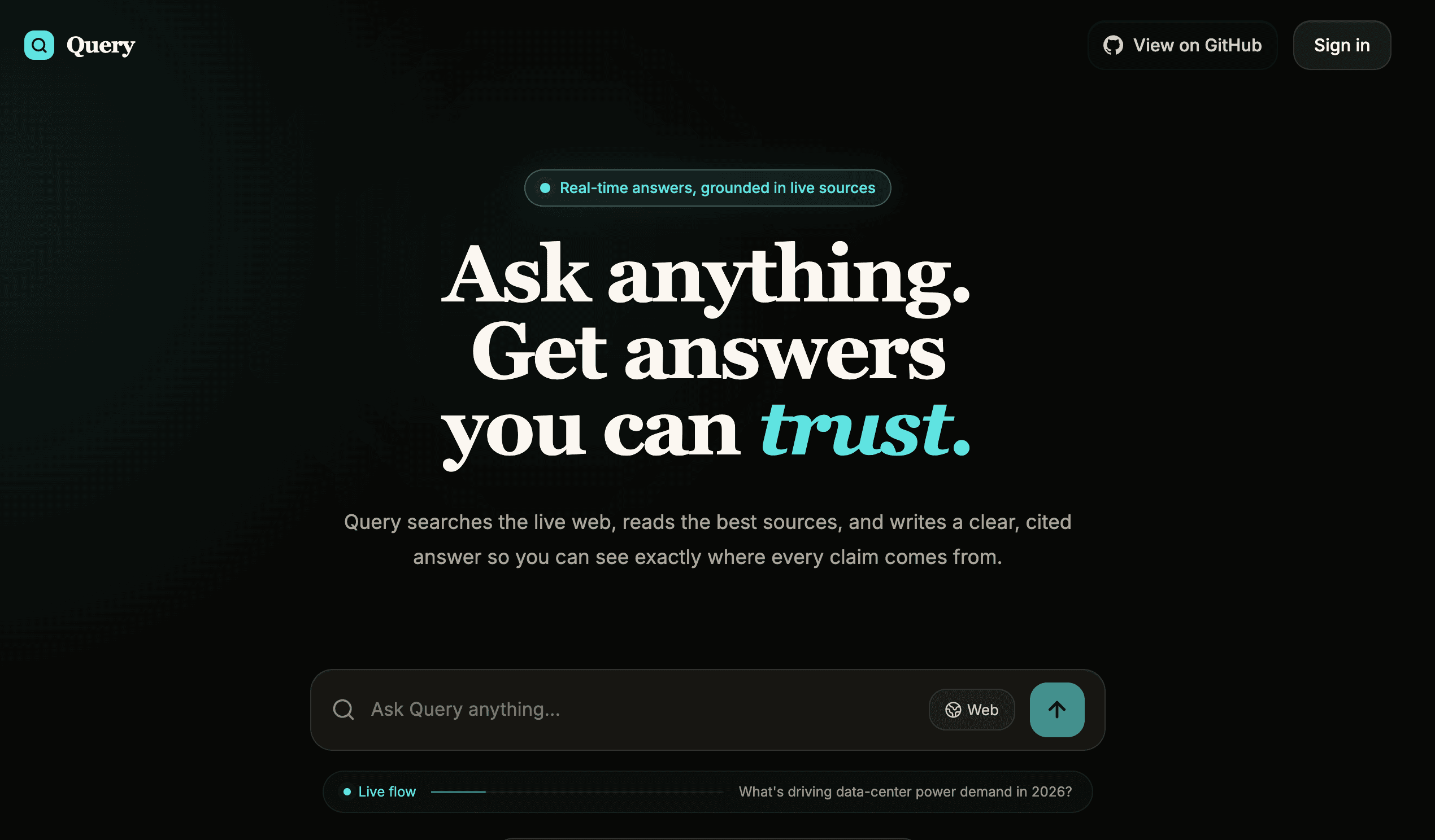 Query AI project screenshot